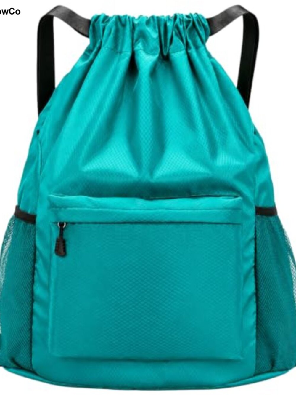 Waterproof Drawstring Backpack with Bottle Pocket Adjustable Straps